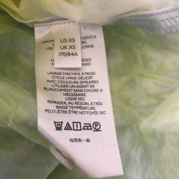 NWT ANTHROPOLOGIE Pilcro & the Letterpress Cate Yellow Green Tie Dye - Picture 12 of 16